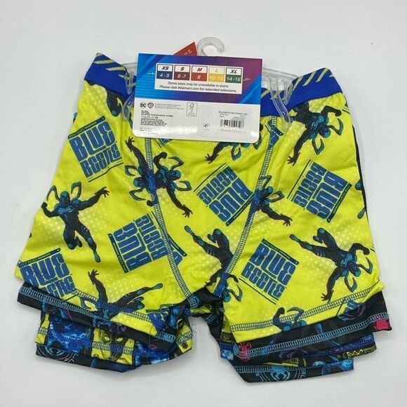 Blue Beetle All Over Print Boxer Briefs Underwear 4-Pack Size M (8) - Picture 2 of 3